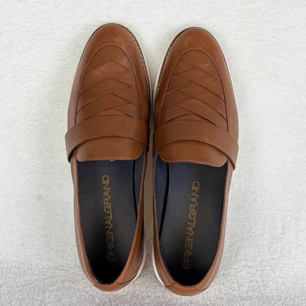 Cole Haan Grand.OS Womens Loafers W15302 British Tan Leather Slip On 11B - Picture 11 of 12